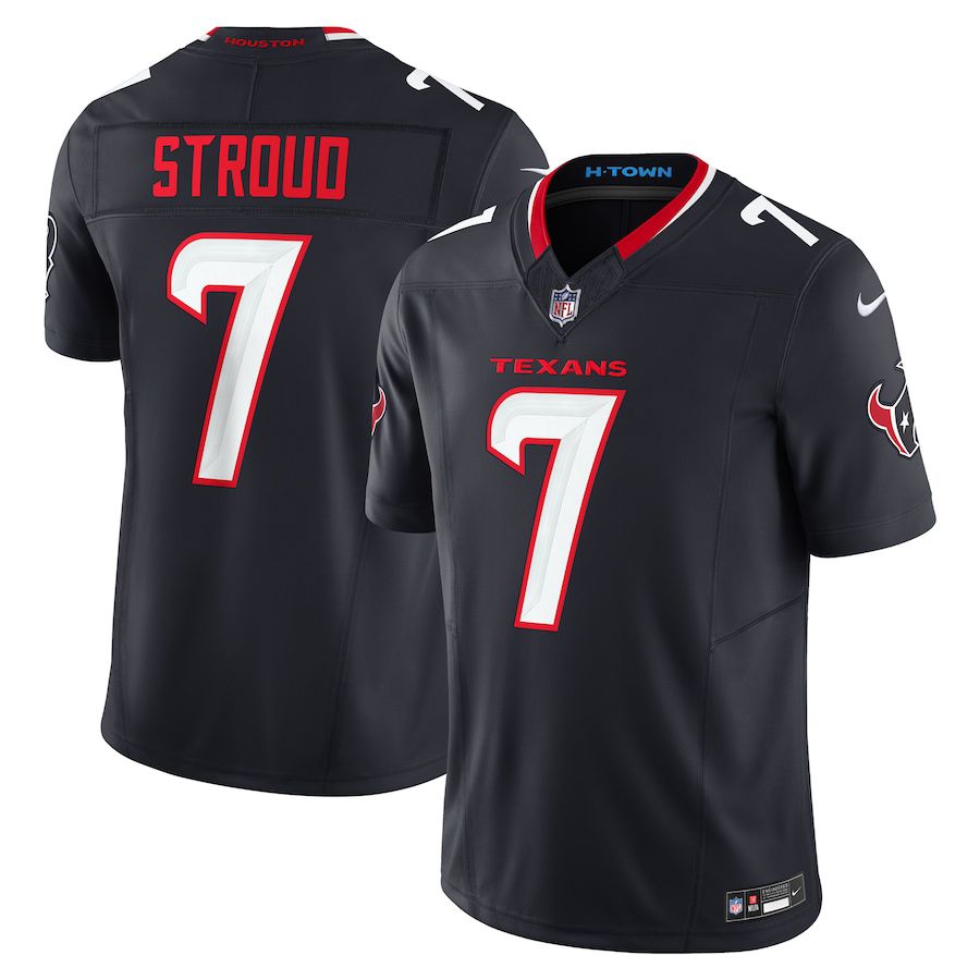 Men Houston Texans #7 C.J. Stroud Nike Navy Vapor F.U.S.E. Limited NFL Jersey->->NFL Jersey